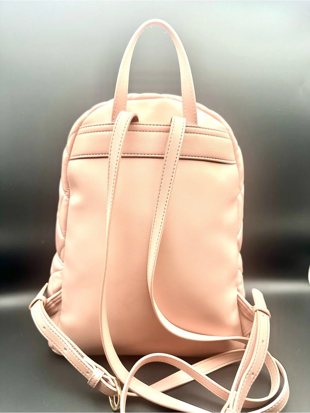 Mario Valentino Blush Pink Quilted Backpack